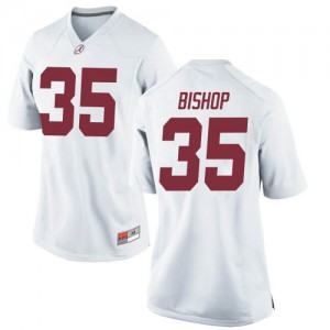 Women's Alabama Crimson Tide Cooper Bishop #35 White College Replica Jersey 766328-985