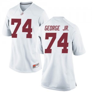 Womens Alabama Crimson Tide Damieon George Jr. #74 Player White Game Jersey 594817-230