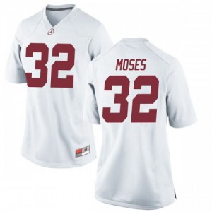 Women's Alabama Crimson Tide Dylan Moses #32 White Game Player Jersey 830000-633