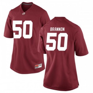 Womens Alabama Crimson Tide Hunter Brannon #50 Game Player Crimson Jersey 166570-943