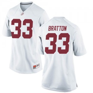 Women's Alabama Crimson Tide Jackson Bratton #33 Football White Game Jerseys 742524-251