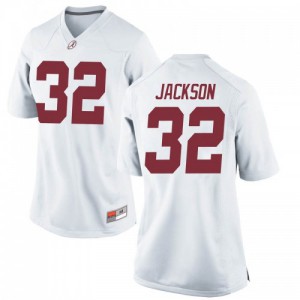 Women Alabama Crimson Tide Jalen Jackson #32 Game Football White Jersey 519833-203