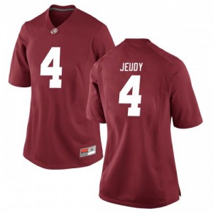 Women's Alabama Crimson Tide Jerry Jeudy #4 Football Crimson Replica Jerseys 314544-677