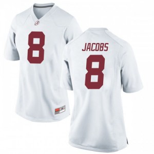 Women Alabama Crimson Tide Josh Jacobs #8 White Player Game Jersey 989061-369