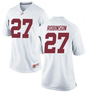 Women's Alabama Crimson Tide Joshua Robinson #27 NCAA White Replica Jerseys 760533-509