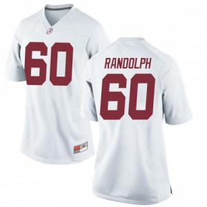 Women Alabama Crimson Tide Kendall Randolph #60 Embroidery Game White Jersey 194101-825