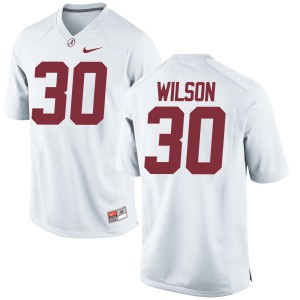 Womens Alabama Crimson Tide Mack Wilson #30 Player Replica White Jersey 458027-622