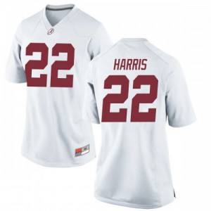Women's Alabama Crimson Tide Najee Harris #22 Football White Replica Jerseys 519026-693