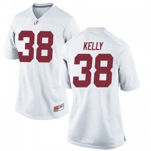 Women's Alabama Crimson Tide Sean Kelly #38 College White Replica Jersey 175033-401