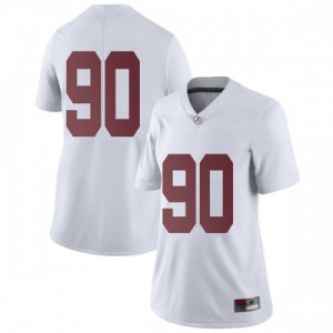 Women's Alabama Crimson Tide Stephon Wynn Jr. #90 Limited White Football Jerseys 629715-368