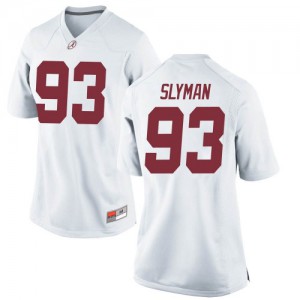 Women's Alabama Crimson Tide Tripp Slyman #93 Football Replica White Jerseys 562238-178