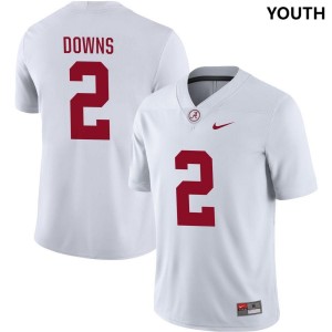 Youth Alabama Crimson Tide Caleb Downs #2 NCAA White Limited Football Jerseys 833837-622