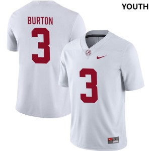 Youth Alabama Crimson Tide Jermaine Burton #3 NCAA White Limited University Jersey 354368-176