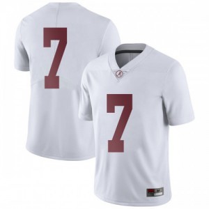 Youth Alabama Crimson Tide Braxton Barker #7 White Embroidery Limited Jersey 384590-421