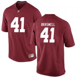 Youth Alabama Crimson Tide Chris Braswell #41 Game Official Crimson Jersey 978903-660