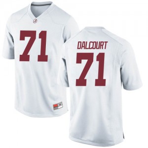 Youth Alabama Crimson Tide Darrian Dalcourt #71 Replica White NCAA Jersey 934192-140