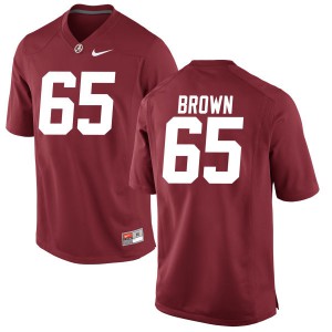 Youth Alabama Crimson Tide Deonte Brown #65 Football Crimson Game Jerseys 323780-401