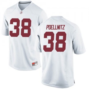Youth Alabama Crimson Tide Eric Poellnitz #38 Official White Game Jerseys 575016-586
