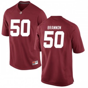 Youth Alabama Crimson Tide Hunter Brannon #50 Crimson Game Official Jersey 289018-249