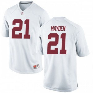 Youth Alabama Crimson Tide Jared Mayden #21 Replica White Embroidery Jerseys 214553-311