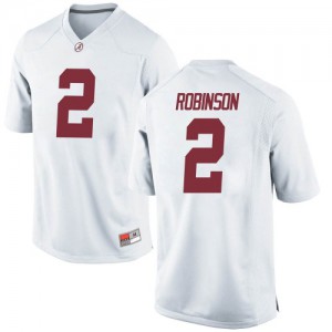 Youth Alabama Crimson Tide Keilan Robinson #2 Embroidery White Game Jersey 762239-713