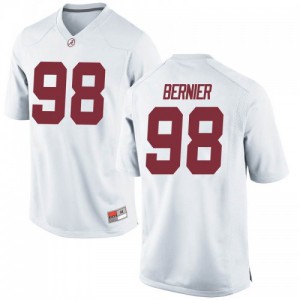 Youth Alabama Crimson Tide Mike Bernier #98 White Embroidery Game Jersey 637812-798