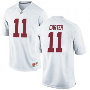 Youth Alabama Crimson Tide Scooby Carter #11 Replica Official White Jerseys 375577-748