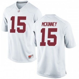 Youth Alabama Crimson Tide Xavier McKinney #15 Game White Football Jerseys 727319-850