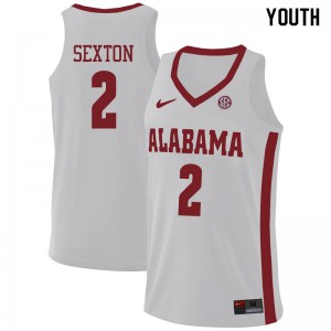 Youth Alabama Crimson Tide Collin Sexton #2 White Alumni Jersey 226667-667