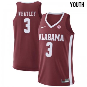 Youth Alabama Crimson Tide Ennis Whatley #3 NCAA Crimson Jersey 174831-110