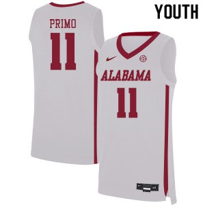 Youth Alabama Crimson Tide Joshua Primo #11 Basketball White Jerseys 960564-705
