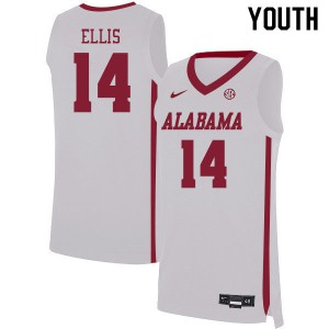 Youth Alabama Crimson Tide Keon Ellis #14 NCAA White Jersey 133533-850