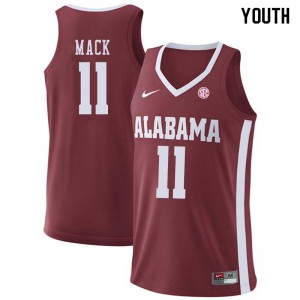 Youth Alabama Crimson Tide Tevin Mack #11 Crimson Player Jersey 122863-651