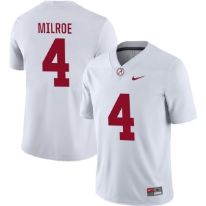 Mens Alabama Crimson Tide Jalen Milroe #4 College White Limited Replica Jerseys 383922-617